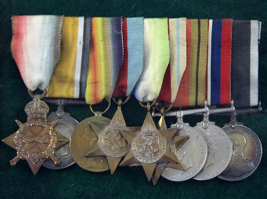 A WWI / WWII group of nine medals to Petty Officer F.H. Pharaoh J.22469 R.N.